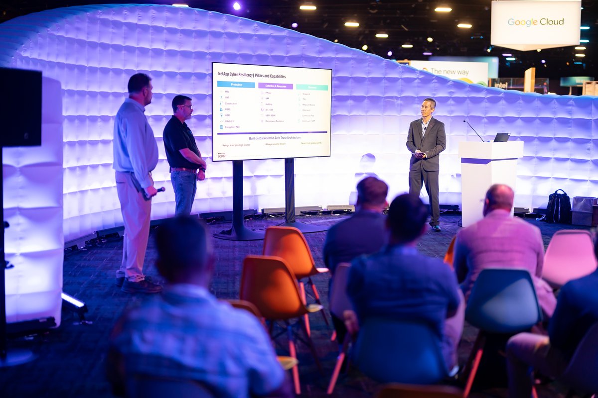 NetApp's tweet photo. The Garage at #NetAppINSIGHT is where innovation meets experience. Explore NetApp solutions, partner showcases, live theater sessions, hands-on demos & NetApp Novus missions.
Learn. Network. Play. https://t.co/2tLGuMyA8k https://t.co/v8QPtd7OTT
