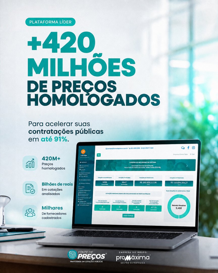FonteDePrecos's tweet photo. Quanto mais ampla a base de informações, maior o potencial para encontrar referências compatíveis com cada contratação. Ganhe velocidade na pesquisa, compare dados com facilidade e dedique mais tempo às decisões estratégicas.

Conheça a plataforma e descubra tudo o que ela pode https://t.co/jIxInuWZJY
