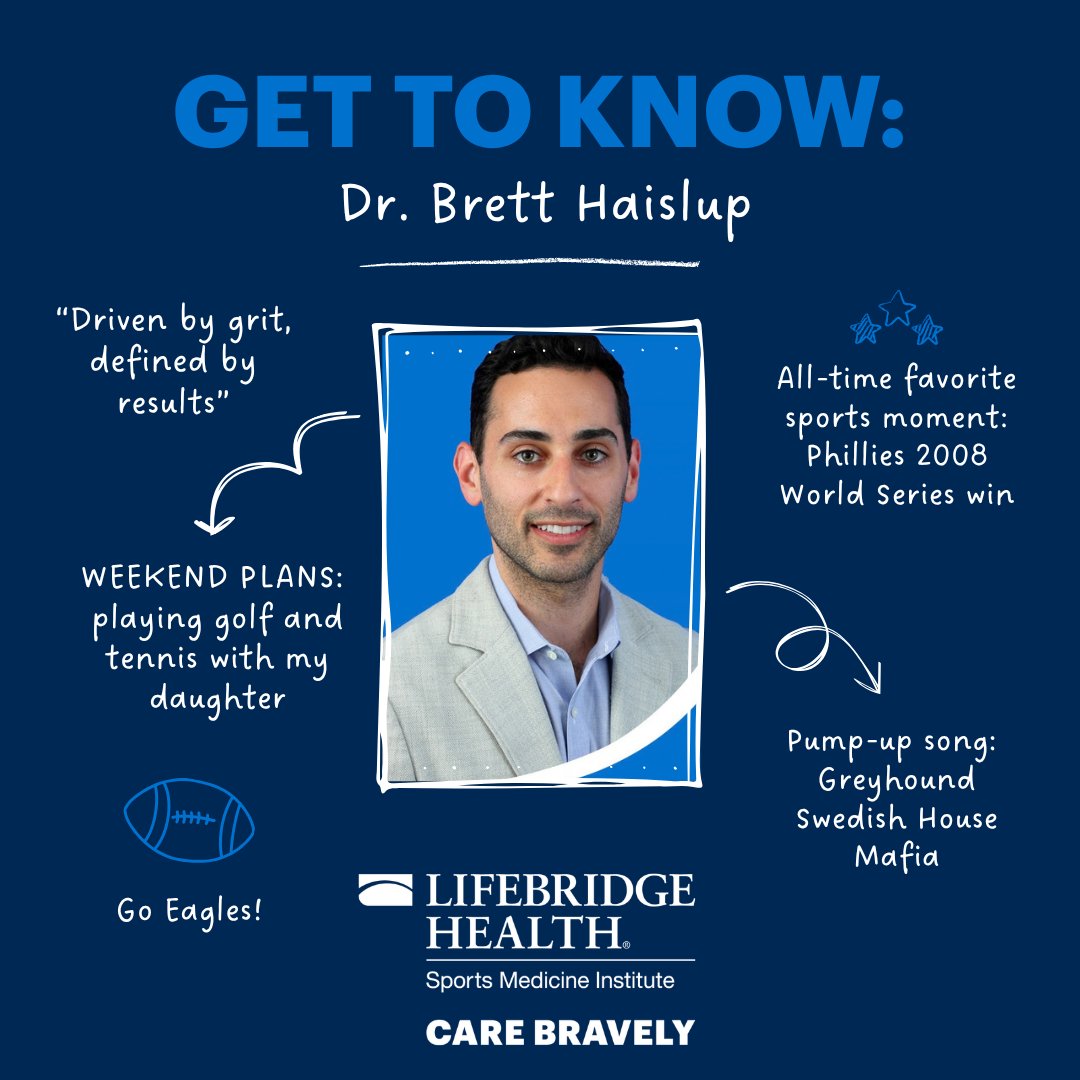 LBHealth's tweet photo. Get to Know Dr. Brett Haislup!

If shoulder or elbow pain is keeping you from doing what you love, Dr. Haislup is here to help you get back to it.

Learn more about Dr. Haislup here: https://t.co/U7q8J3ak65

#LifeBridgeHealth https://t.co/sbdmBXr8xN