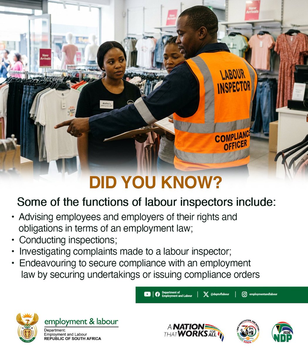 deptoflabour's tweet photo. #Yazini #ServicedeliveryZA #GovZAUpdates https://t.co/NODz1yketv