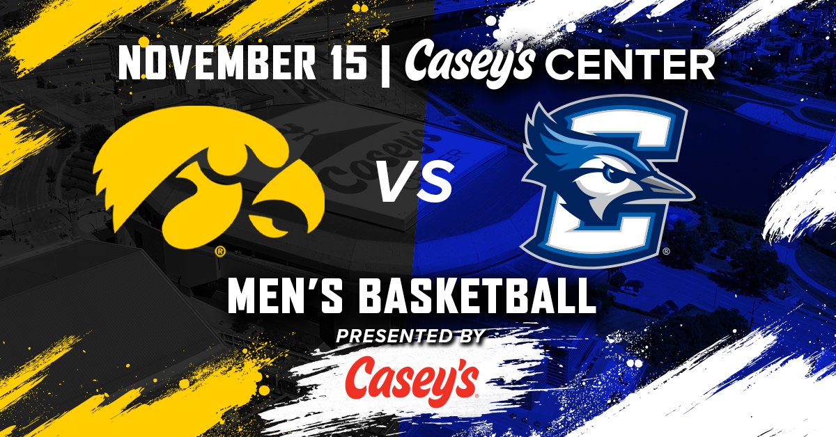 TravisCreates's tweet photo. All right, @IowaHoops  and @BluejayMBB  fans! Tip-off is at 2:00 at the @CaseysCenter  on Sunday, November 15.  If you live in Omaha or Western Iowa, you should be back home by 6:30!  Great, affordable tickets are still available!  Get yours now!  Enter the promo code: RUSH
https://t.co/xkqlNoKOVG