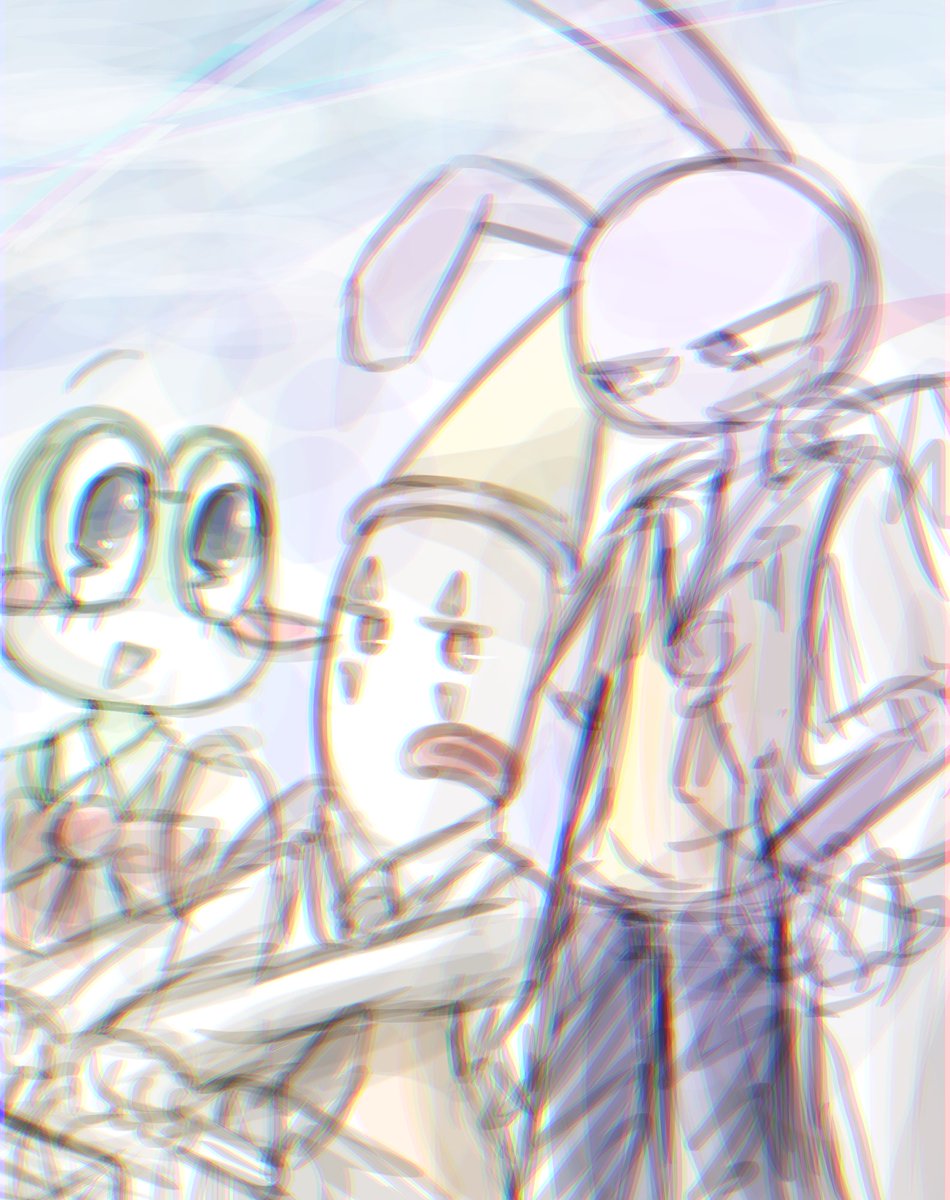 hakomo_'s tweet photo. On the way to school 💭

落書きですᝰ✍🏻

#tadc #jax #ribbit #digitalartㅤ https://t.co/PPsF4LYXnw