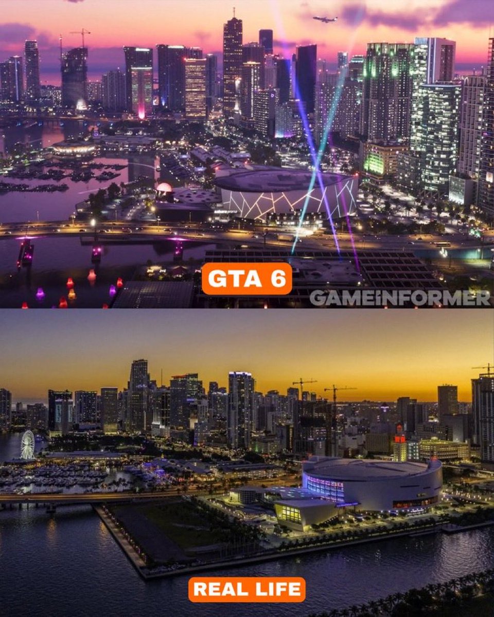 LUPASAN2's tweet photo. This is absolutely insane. I genuinely thought the top one was real. This game is gonna be wild. Thats literally Miami. https://t.co/wez37C9VGk