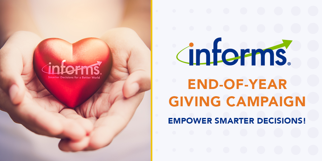 INFORMS's tweet photo. Every breakthrough starts with opportunity. Help empower future leaders in OR, analytics, data science, &amp; AI by supporting the INFORMS End-of-Year Giving Campaign.

Together, we can create an even stronger profession.
Make your gift today! 💝 https://t.co/Y9fwXMXsbI https://t.co/HdmWS9ADMv