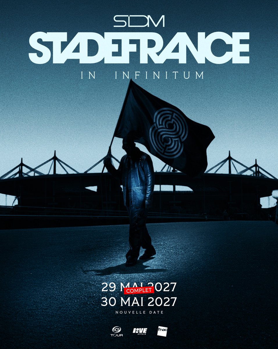 ShadesFrance's tweet photo. 🚨 SDM ANNONCE UNE SECONDE DATE AU STADE DE FRANCE 🏟️🇫🇷

📆 30 MAI 2027 https://t.co/2fNpYcmQsx