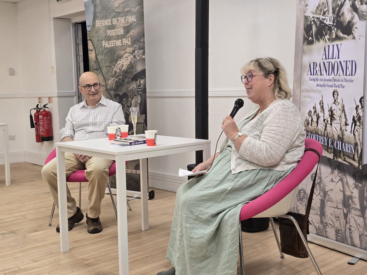 Script_Military's tweet photo. 📖 BOOK LAUNCH!
A fantastic evening celebrating @CharinGeoffreyE’s new book, Ally Abandoned, with Dr Helen Fry leading an insightful conversation about the book. 
🛒Order your copy here: https://t.co/z3leXWhVF4 https://t.co/mufRDmv4AU