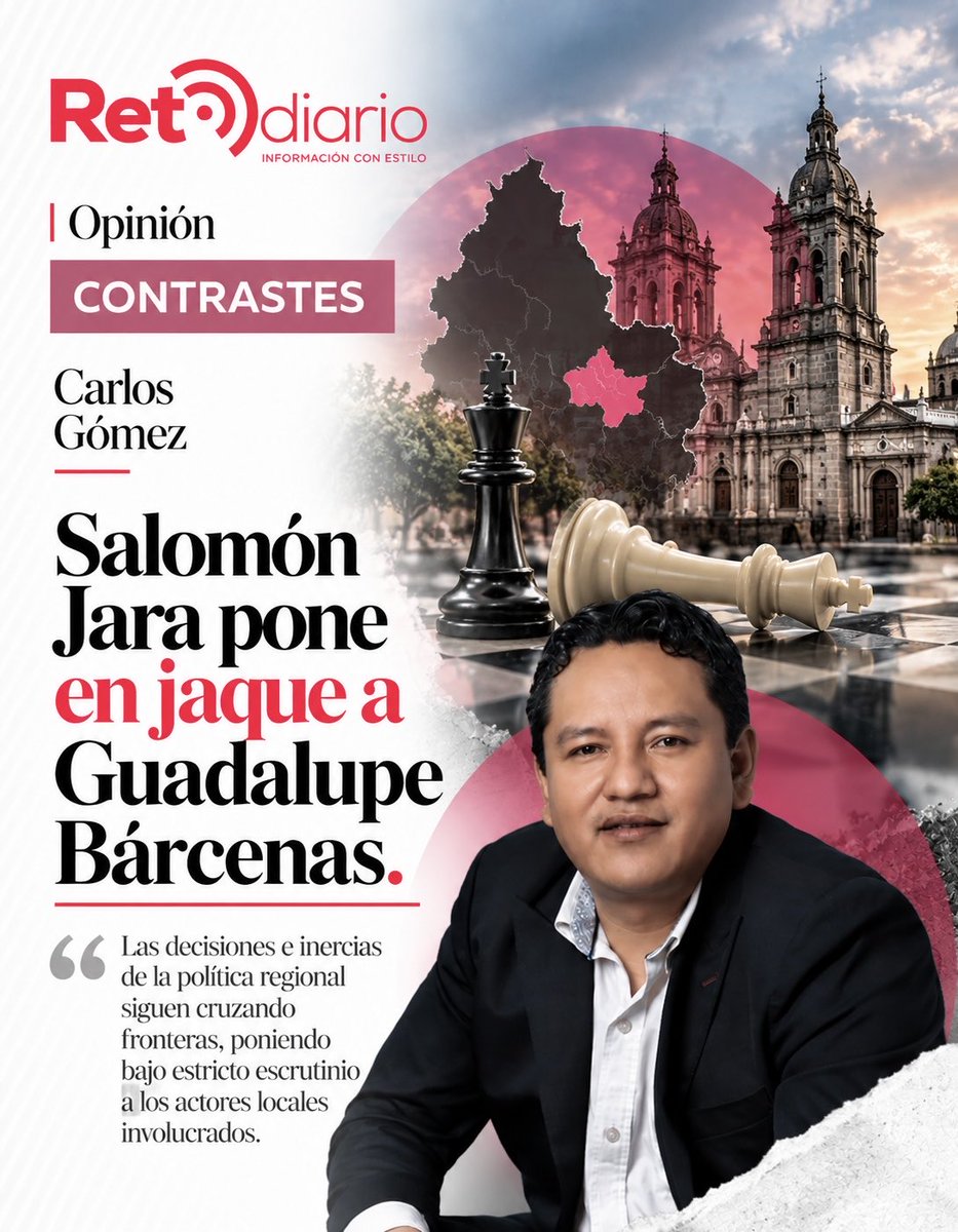 retodiariomx's tweet photo. #Opinión| 🏛  ¡Fricción política regional! En  #Contrastes, @gomezcarlos79 analiza cómo los señalamientos del gobernador Salomón Jara contra Guadalupe Bárcenas ponen bajo estricto escrutinio a los actores locales y su estabilidad. 

https://t.co/pkAebYfcF0 https://t.co/Oz33l5e4tZ