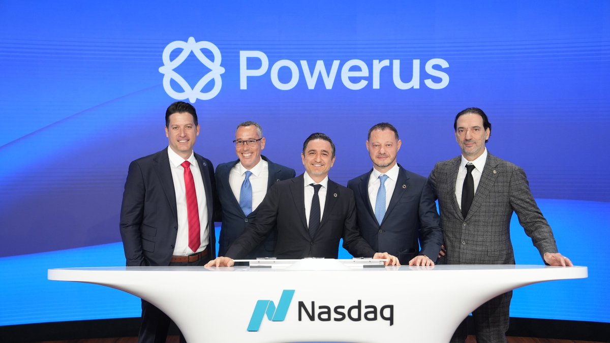 powerus_usa's tweet photo. This morning our team stood in Times Square and rang the @Nasdaq opening bell.

With us were our management team, our board, our employees, and the guests who came out for it. Thank you to every one of them, and to the Nasdaq team for hosting us.

Our merger with AGH closed effective today. AGH has been renamed Powerus Corporation, and our shares trade on Nasdaq under the symbol $PUSA.