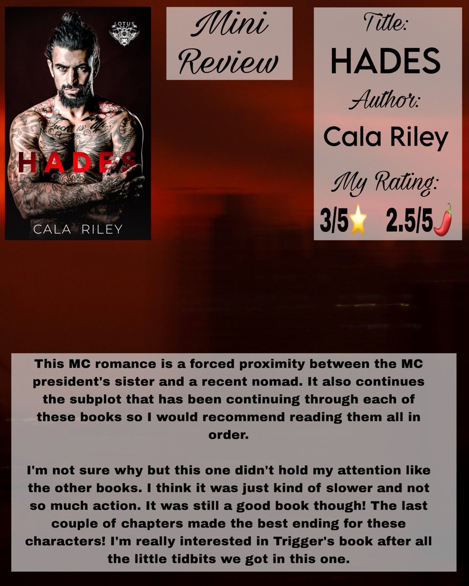 missbrandibea's tweet photo. ๐ARC Review๐
My Rating: 3/5โญ๏ธ 2.5/5๐ถ๏ธ
Available Now!
#calariley #mcromance #bookreview #forcedproximity #kindleunlimitedromance https://t.co/5xmOPkmSsN