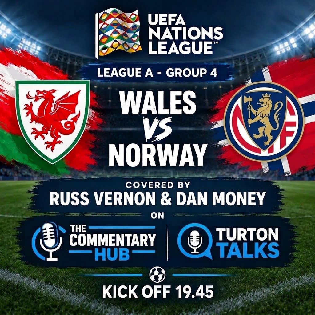 CommentaryLive1's tweet photo. WALES v NORWAY โ TONIGHT! ๐ด๓ ง๓ ข๓ ท๓ ฌ๓ ณ๓ ฟ๐ณ๐ด
UEFA Nations League action from 19:45
๐๏ธ Commentary comes from @Sports_journo_X and Dan Money
๐ป Listen on The Commentary Hub & Turton Talks
https://t.co/aJB4fEpteJ
๐ Like & ๐ Subscribe!
#WALNOR #NationsLeague #TheCommentaryHub https://t.co/q2VZd95yZo
