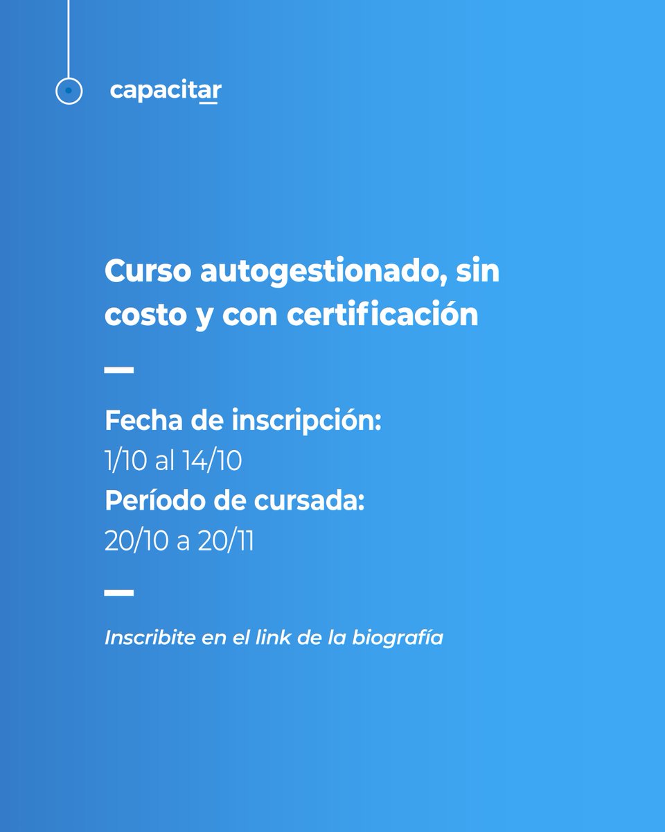 capacitar_'s tweet photo. ¿Querés reducir costos y mejorar la gestión de la energía en tu industria?
Sumate al curso de Eficiencia Energética en Industrias de Capacitar.

Inscripciones: 1 al 14/10
Cursada: 20/10 al 20/11
Autogestionado, sin costo y con certificación.
Inscribite acá https://t.co/nwkkwBp0Gj https://t.co/e9xOQryB4R