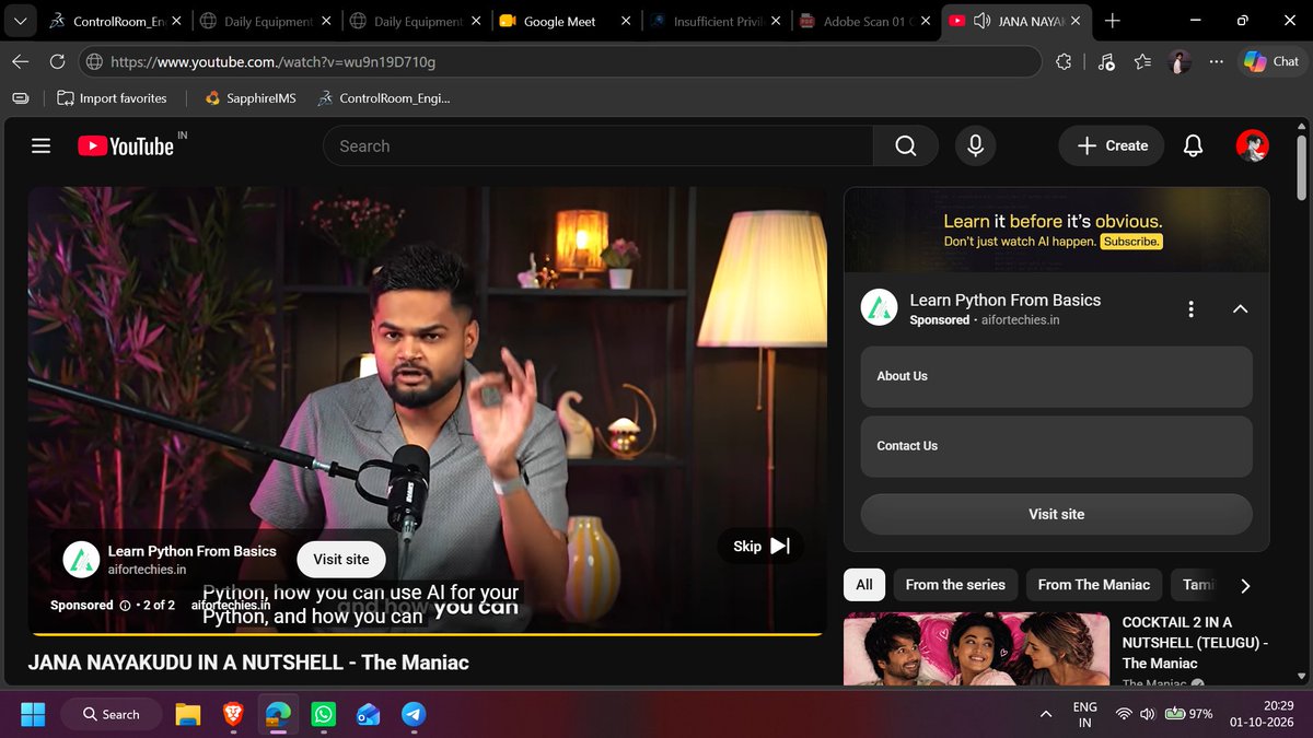 leviackermanft's tweet photo. Wild YouTube trick most people don't know: 🤯

If you add a single dot (.) right after "com" in any YouTube URL, and hit enter, it bypasses the ads.

No extensions needed. Thank me later. 🫡