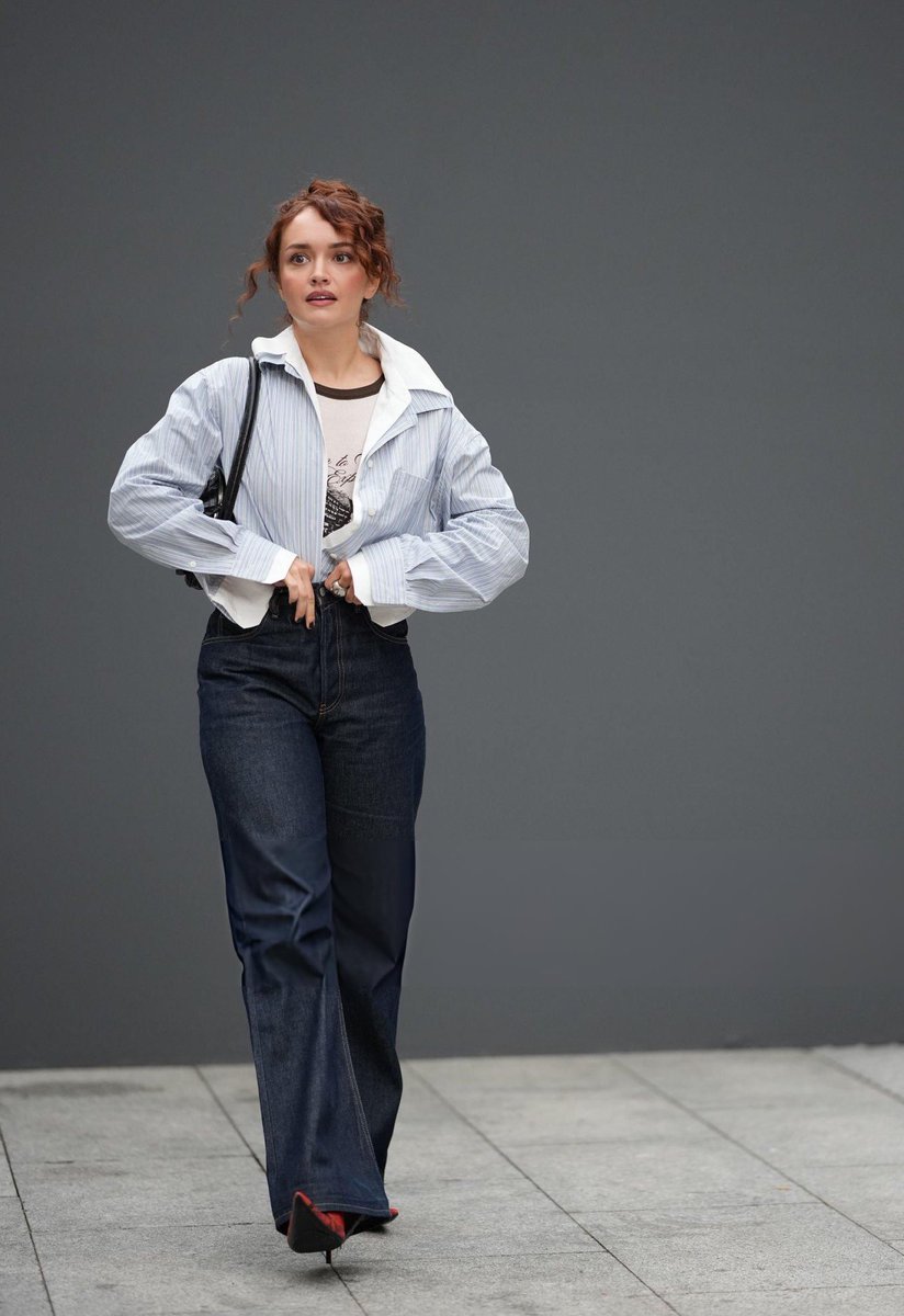 thinkercooke's tweet photo. olivia cooke arriving at the acne fashion show in paris https://t.co/jb4IjD9jxJ