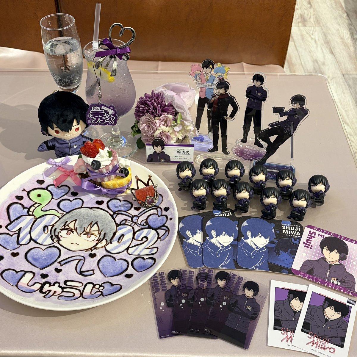 otakusiterunida's tweet photo. ｡ﾟﾟ･｡･ﾟﾟ｡ 
ﾟ。    　｡𝐇𝐚𝐩𝐩𝐲 𝐁𝐢𝐫𝐭𝐡𝐝𝐚𝐲 𝐒𝐡𝐮𝐣𝐢💜
　ﾟ･｡･ﾟ⠀⠀

 #三輪秀次誕生祭2026 
 #三輪秀次生誕祭2026
 #三輪隊員お誕生日おめでとう https://t.co/GeJJqWS4Wr