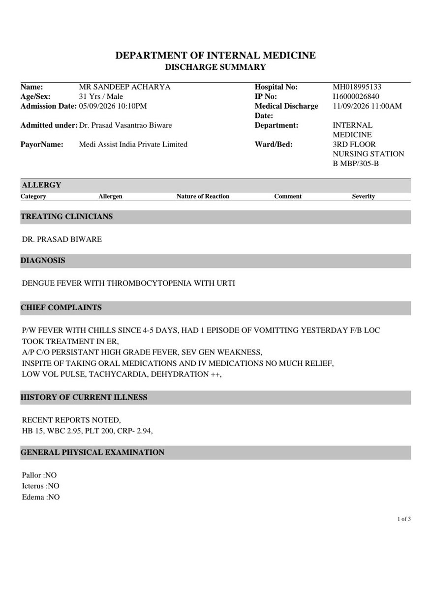 shreesayswhat's tweet photo. @royalsundaram rejected my husband’s health claim citing "admission for diagnostics only"—for Dengue Fever with Thrombocytopenia, severe dehydration &amp; history of loss of consciousness! https://t.co/QJmVyL1UVd