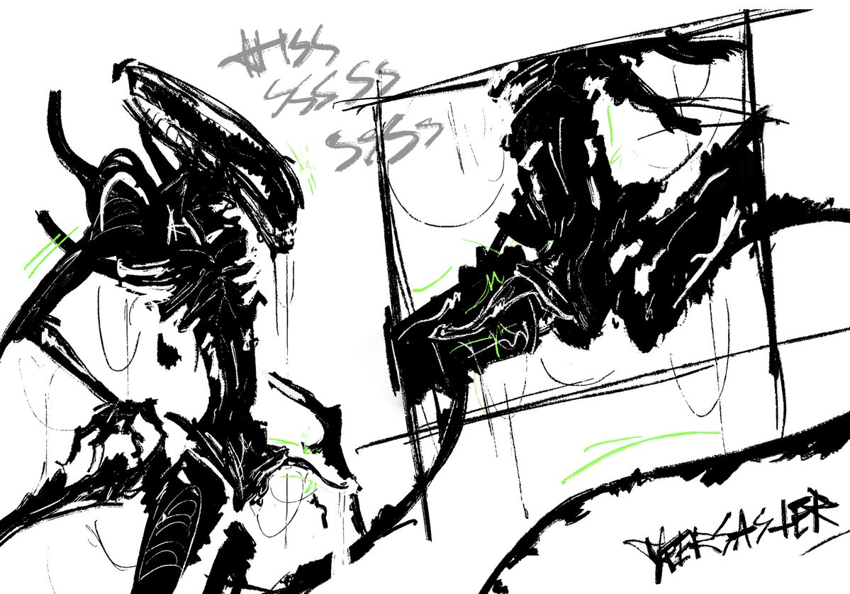 kurosewa's tweet photo. xenomorph dump [reposts] https://t.co/HSLitUp173