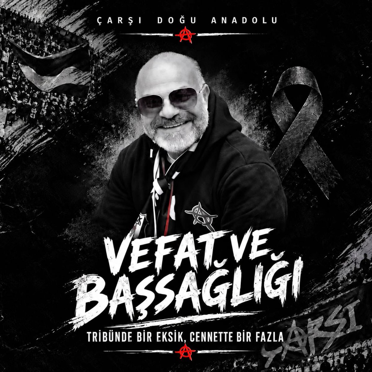 carsianadolu's tweet photo. "Tribün emekçilerimizden canımız Orçun Ulutaşlı'nın vefat haberini derin bir üzüntü ile öğrenmiş bulunmaktayız. Başımız sağ olsun; merhuma Allah'tan rahmet, ailesine ve sevenlerine sabırlar dileriz." https://t.co/pia5S2bMuS