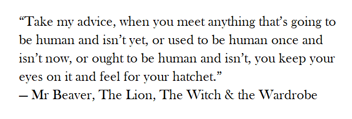 JeremyTate41's tweet photo. Whenever I hear about some new AI threat I can’t help but think of these words from C. S. Lewis https://t.co/9kH4SaVu0y