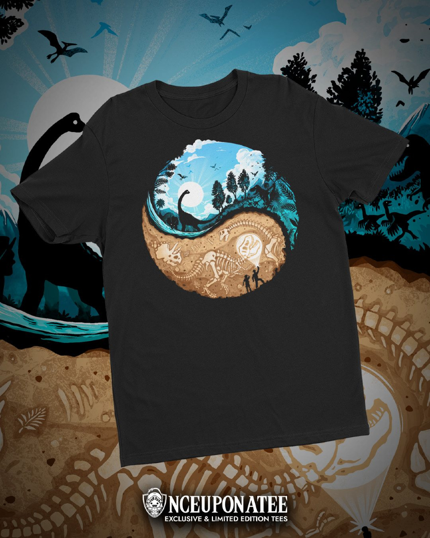 OnceTees's tweet photo. "Paleontology Balance" by artist Alemaglia is today's featured design!

Shop: https://t.co/a6HHYZtOOd

Available in Black and Navy https://t.co/Ywyeyzo347