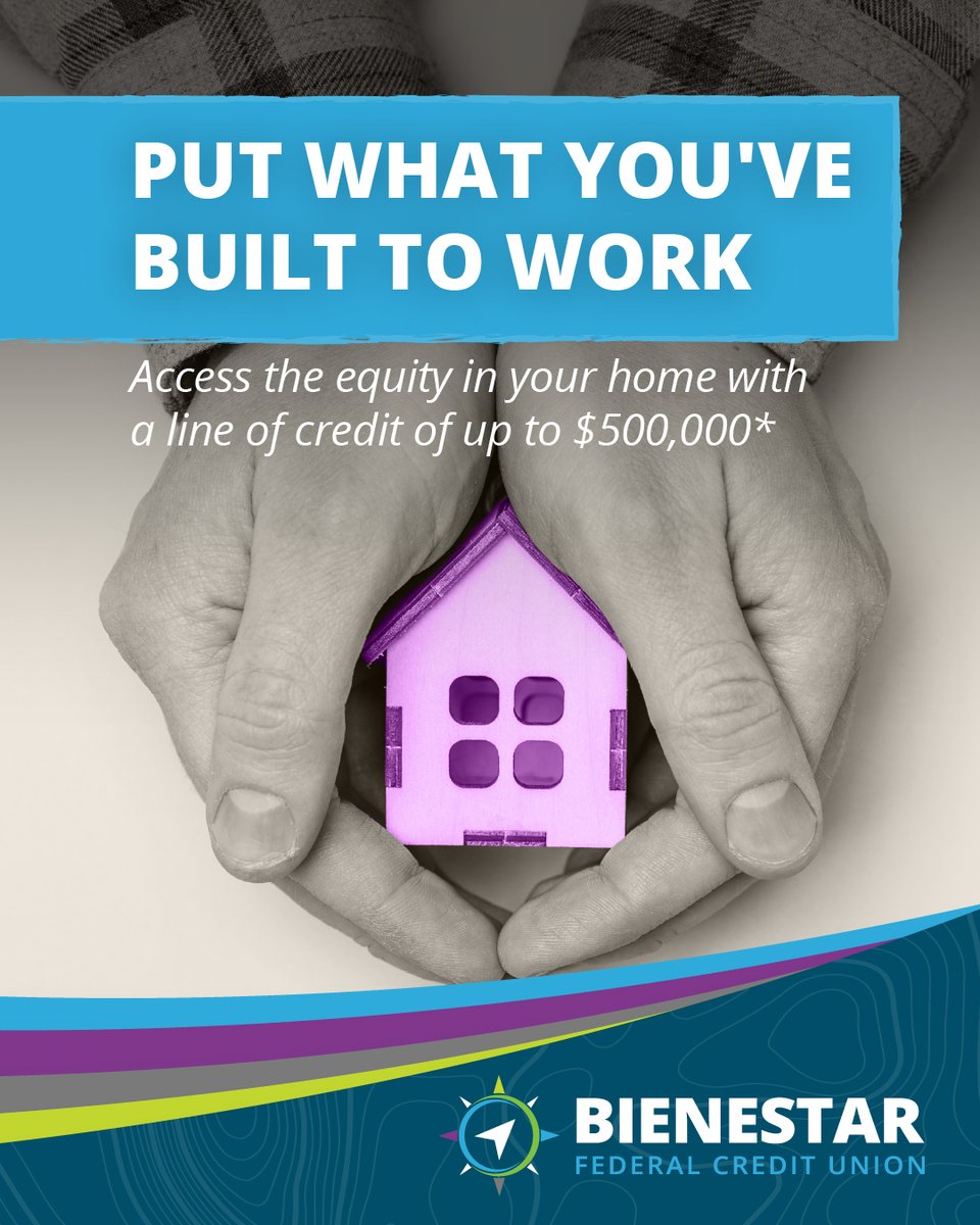 bienestarfcu's tweet photo. Put What You've Built to Work  

Access the equity in your home with a line of credit of up to $500,000*

Learn more - https://t.co/g012Oy0h5N

#HealthcareProfessionals #creditunions #CUDifference https://t.co/DR9NIHtFo9