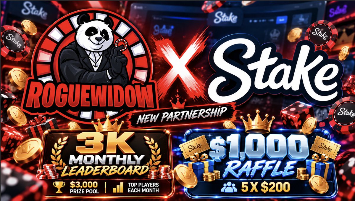 roguewidowkick's tweet photo. 🚨NEW PARTNERSHIP ALERT 🚨

Excited to announce I'm now partnered with @Stake 
♠️3K Leaderboard!
♠️1K Raffle!
♠️Deposits to EVERY sign up under code! 

To Celebrate lets give $250 stake deposit! 
- LIKE + RT + Tag a friend
- Drop Stake Usernames 

Rolling in 7 Days https://t.co/YruYNdtkqe