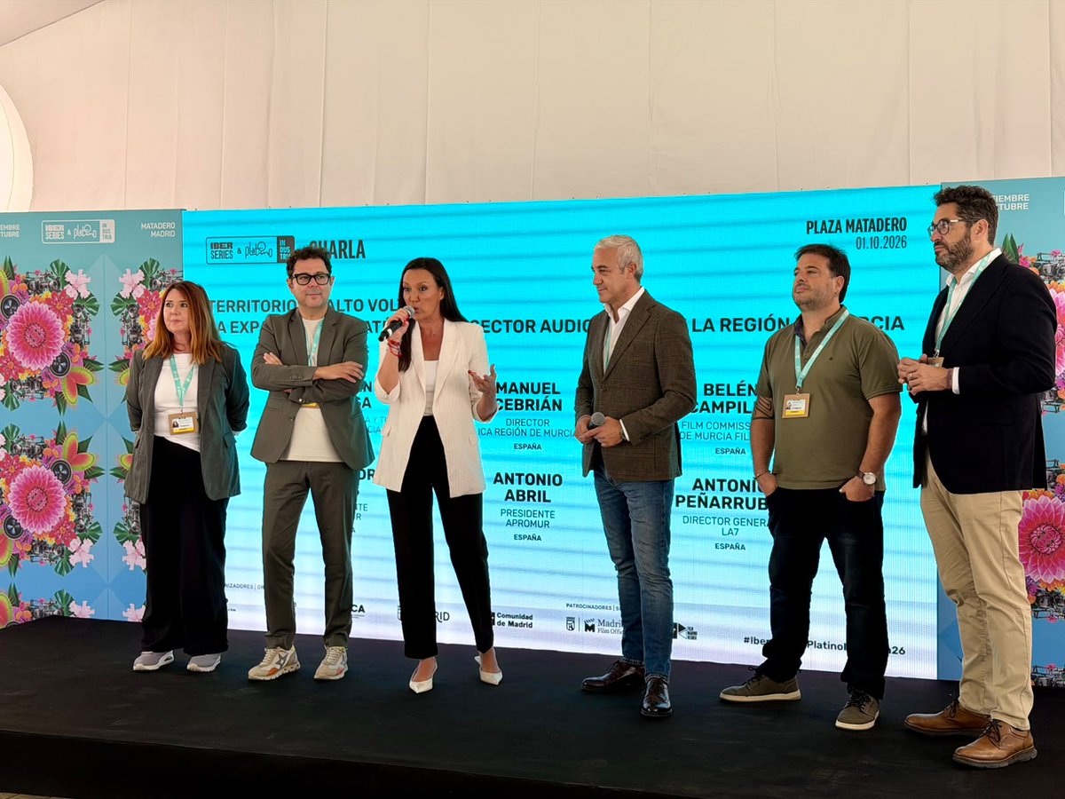 regiondemurcia's tweet photo. 📲🎥 Cultura lleva a Iberseries &amp; Platino Industria su servicio de asesoramiento y seguimiento personalizado.

📆La #RegiónDeMurcia protagoniza en #Madrid una sesión en la que se abordó la expansión estratégica del sector audiovisual regional.

🔗Noticia: https://t.co/WEyFnacQ10 https://t.co/eFa4x0ZPzL