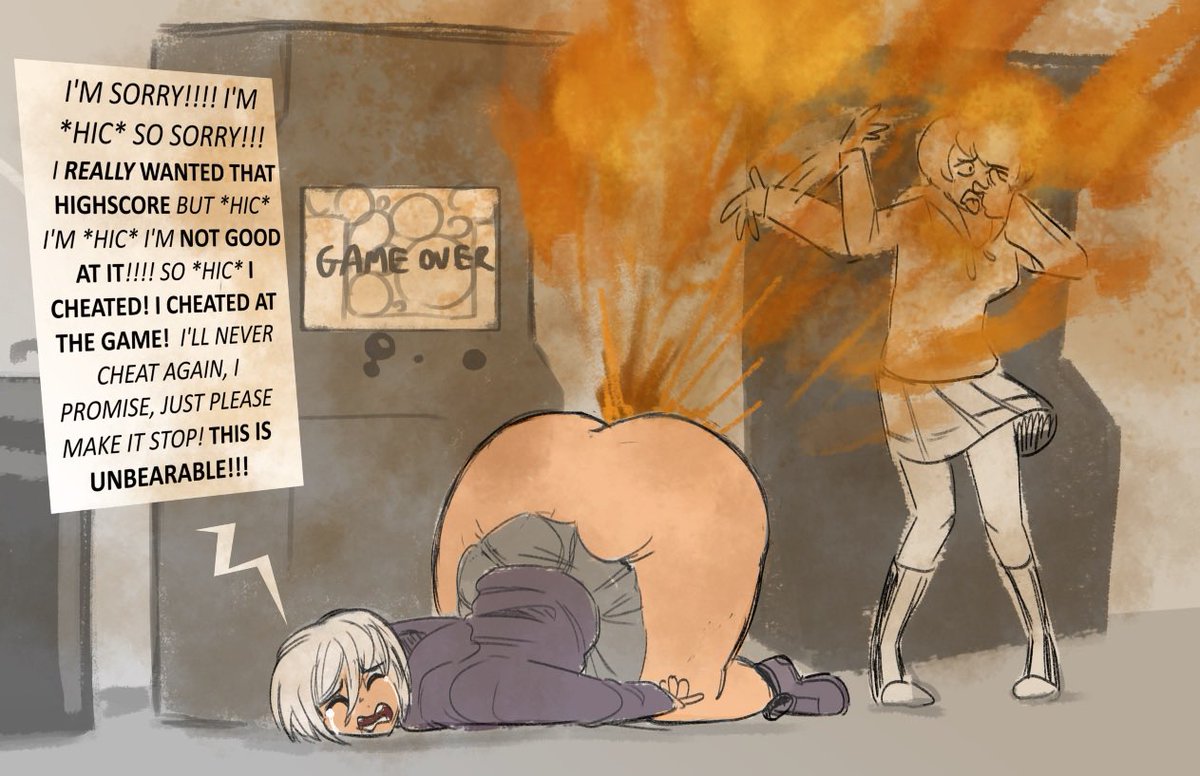 Feny2ti's tweet photo. It’s October, the spooky month! You know what that means! …it means fart art of that one guy from that fart fetish arcade game, yeah don’t ask how the two things are similar, cause they are not.

Art made by an anonymous artist

#fartfetish #fartart #fart #farting #guyfart https://t.co/L5MyGlzza6