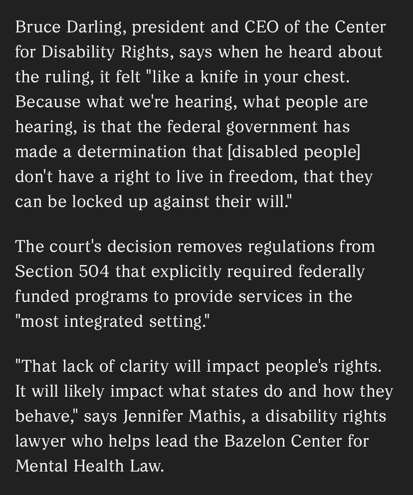 JacksArtchives's tweet photo. A FEDERAL JUDGE JUST AGREED TO STRIP MENTIONS OF “INTEGRATION” FROM REGULATIONS TIED TO SECTION 504. A CIVIL RIGHTS LAW USED TO PROHIBIT DISABILITY DISCRIMINATION.

THIS IS EUGENICS. WAKE UP AND CONNECT THE DOTS. https://t.co/tbys6fyjg4
