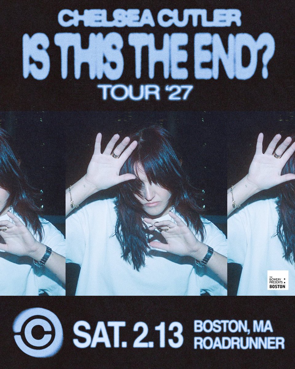 roadrunnerbos's tweet photo. JUST ANNOUNCED: Chelsea Cutler brings the Is This The End? Tour to Roadrunner on Saturday, February 13! Tickets on sale October 9 at 10am🎫🎫>>> https://t.co/sCf2WlLpfh https://t.co/2DK19hDqlO