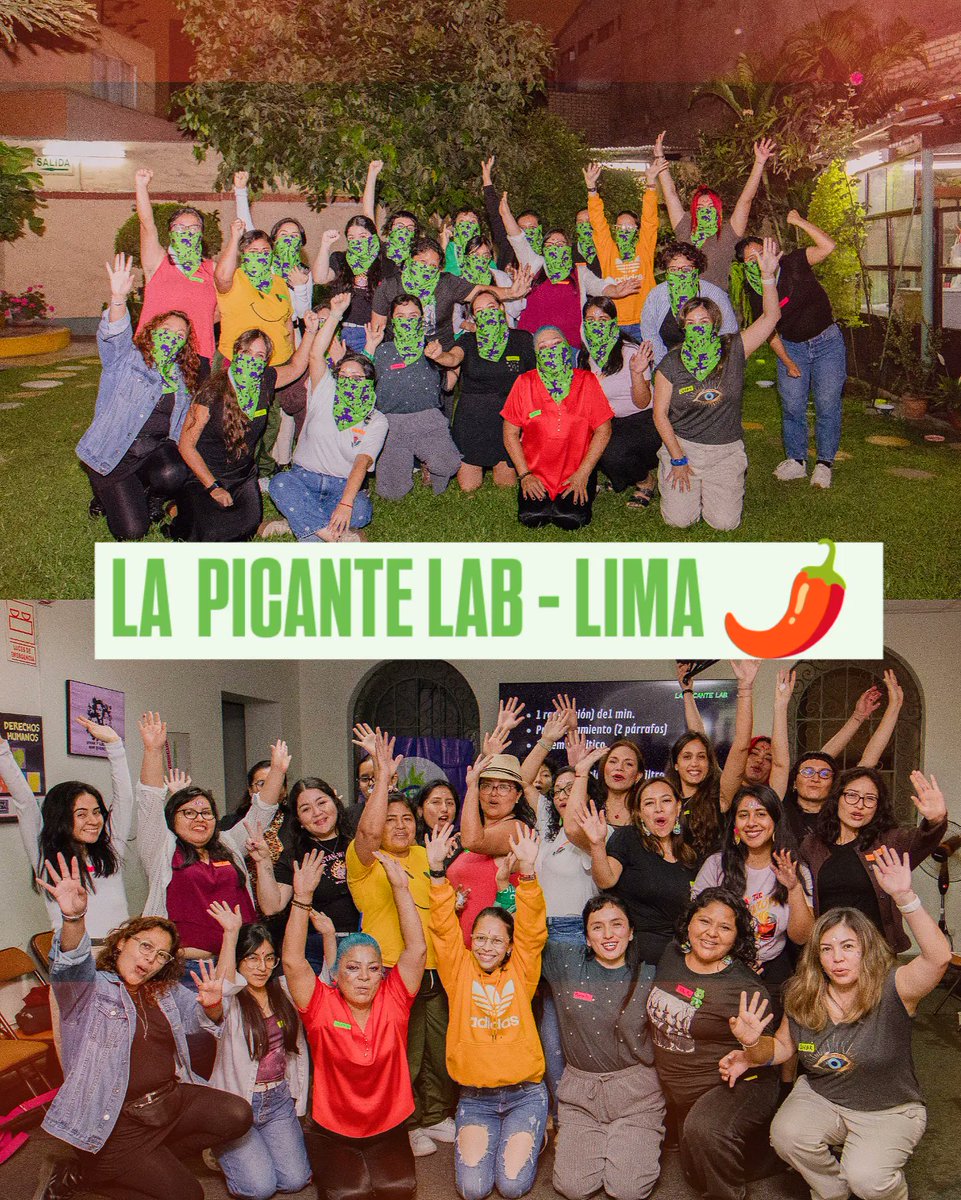 TS_RosasMLP's tweet photo. Desobediencia tecnológica y resistencia en red. 🌶️ Nuestres representantes @TapiaPortal y @tami_portal  participaron en #PicanteLab Lima. Gracias a @MujerDispara por organizar este espacio fundamental a @CMPFloraTristan por la acogida y seguridad, y @conexionjaja por la alegría. https://t.co/fF9dfWzJKH