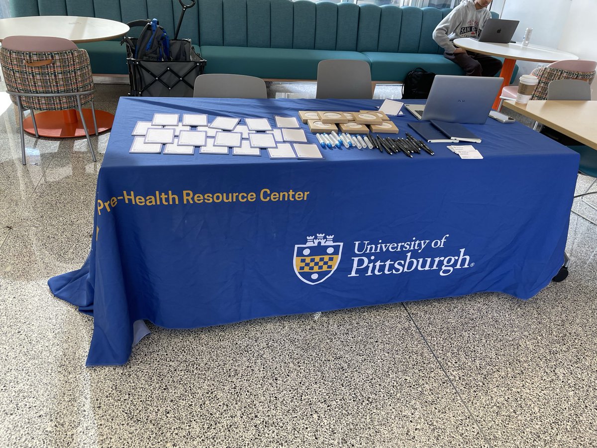 PittPre's tweet photo. The @PittPre is tabling at towers today until 130p. Stop by for some free swag!

See 🫵 there!

@PittTweet @PittHealthSci @PittProvost @PittStudents https://t.co/ye1LMVUN2J