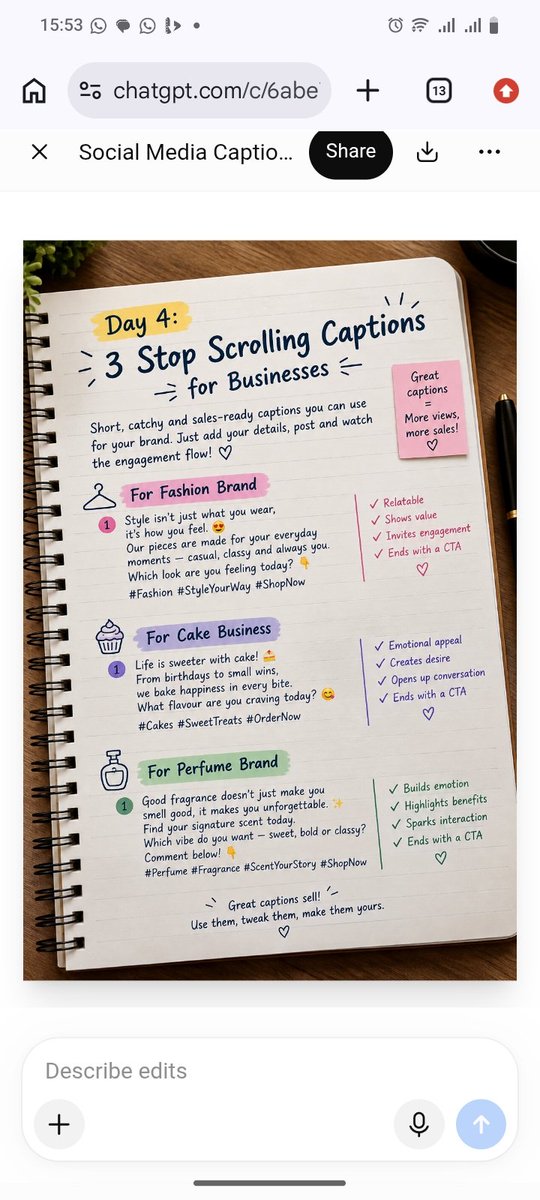 NoraOnomor's tweet photo. Your captions aren’t getting engagement

I'm offering 3 free captions -writing spot for business owners this week .

I’m currently in Week 1 of my Content Writing &amp; Social Media Management training at Skills to Income Academy, and   #freecaptions #skilltoincomeacademy https://t.co/iGryfFfS2M
