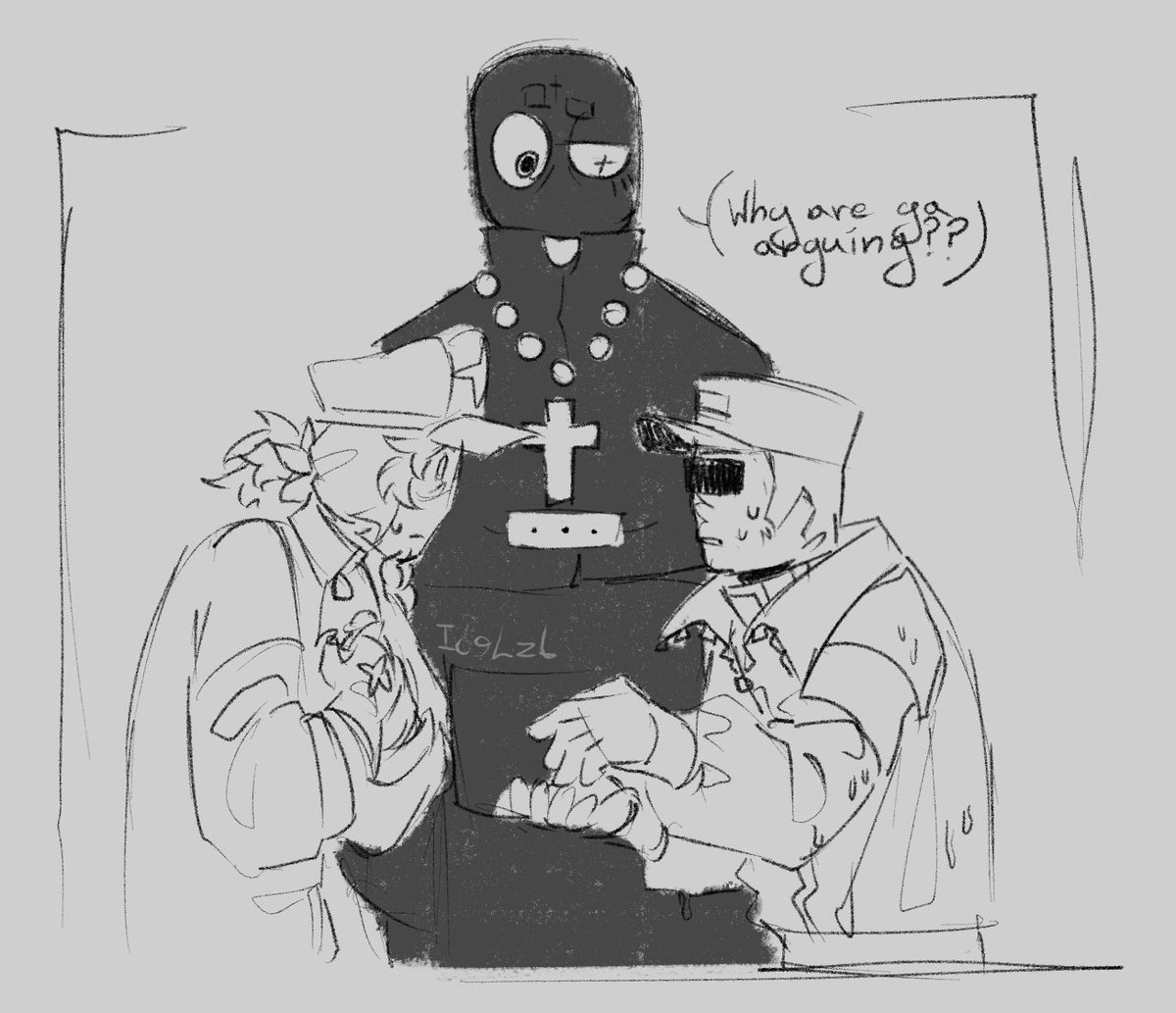 ic9lzl's tweet photo. Day 1 ETT-tober. Not rlly a meeting, but a talk uhh, idk, i got lazy. #endlesstormenttrio https://t.co/SJ4sNrOXUD
