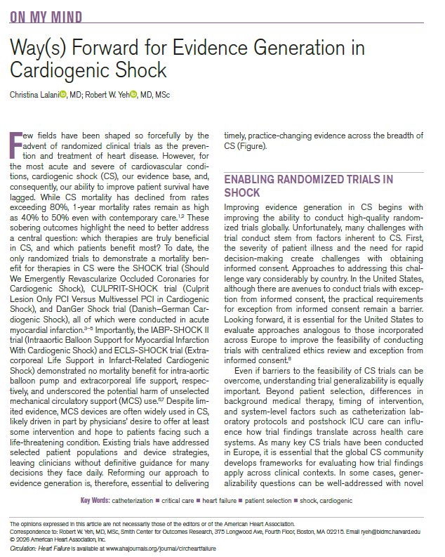 CircHF's tweet photo. How do we build better evidence in #CardiogenicShock? 🔬

RCTs remain essential—but registries, pragmatic trials, observational data, &amp; innovative study designs can work together to answer questions in a heterogeneous, rapidly evolving syndrome

Read more⬇️ https://t.co/GO3mmIoTB7