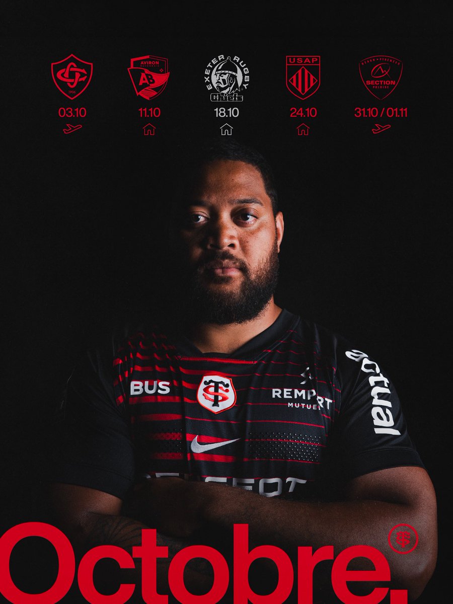 StadeToulousain's tweet photo. Les rendez-vous du mois d’octobre 📌 https://t.co/chDZ9begUs
