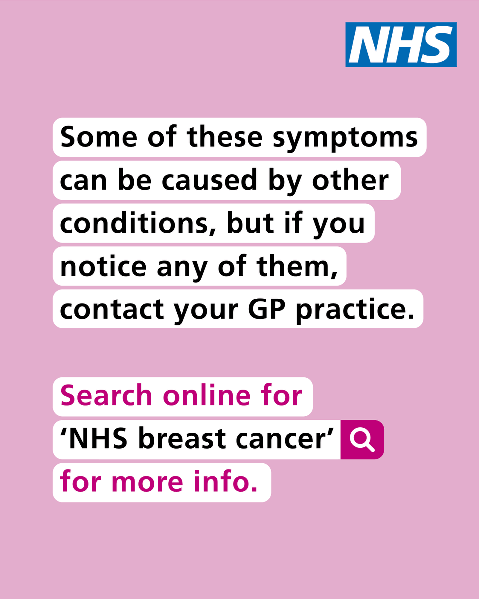 NHSuk's tweet photo. If you do one thing this #BreastCancerAwareness month, make it learning about what you should look out for when checking your breasts regularly.

Get used to checking regularly and be aware of anything that’s new or different for you.

➡️ https://t.co/678RsoLh9l https://t.co/JXolfqXvVu