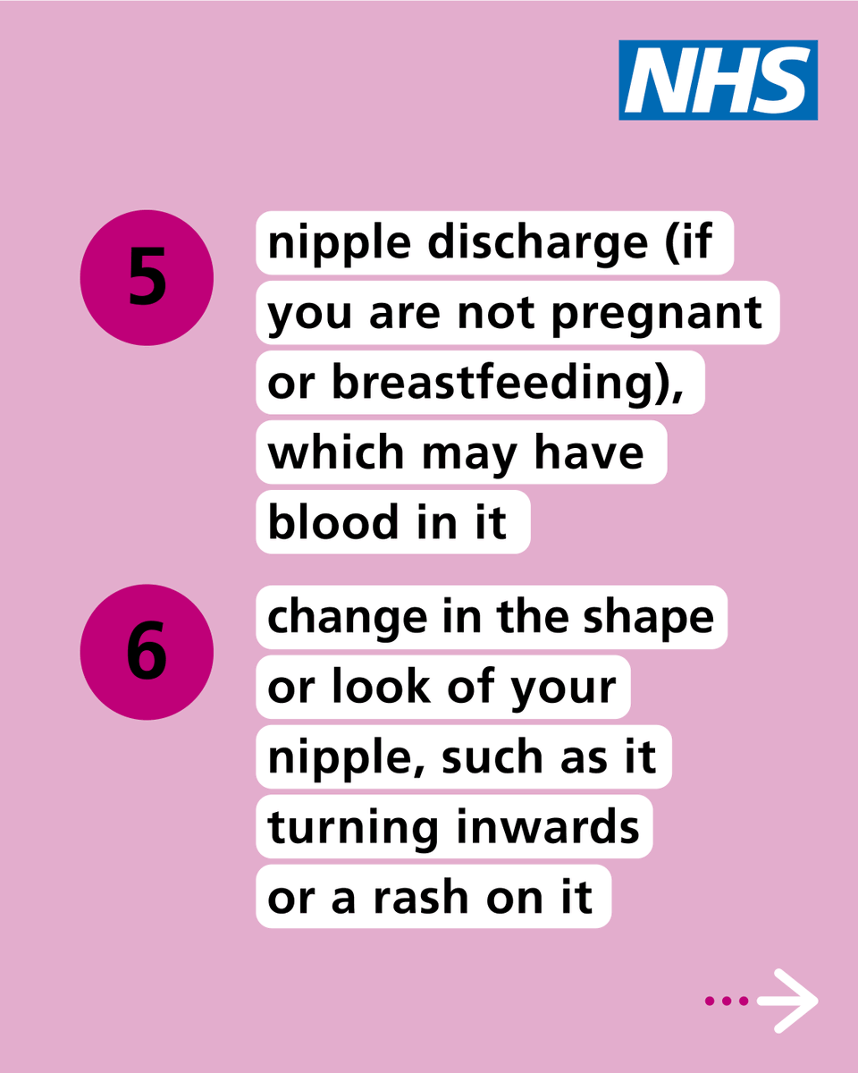 NHSuk's tweet photo. If you do one thing this #BreastCancerAwareness month, make it learning about what you should look out for when checking your breasts regularly.

Get used to checking regularly and be aware of anything that’s new or different for you.

➡️ https://t.co/678RsoLh9l https://t.co/JXolfqXvVu