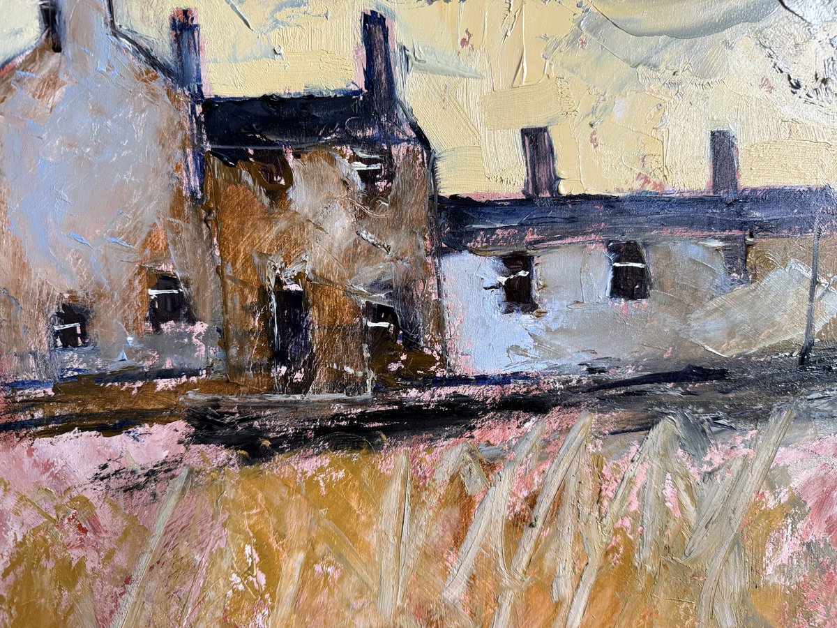 staithesartist's tweet photo. End of day progress on my #WIP A view of #BoulbyNab with a huge amount of artistic license. #ClevelandWay #oils #oilsticks Showing a couple of details. Inspired by visiting the #JoanEardley exhibition in Berwick. https://t.co/8PPDp5YmnU