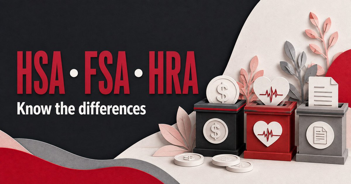 BenefitExperts1's tweet photo. HSA, FSA, HRA: compare who funds it, who owns it, eligibility, and unused money. For 2027, HSA limits are $4,500 self-only/$9,000 family; employer contributions count too. Benefit Experts guide: https://t.co/xrQ9S1nFZh https://t.co/4asb40mqAY