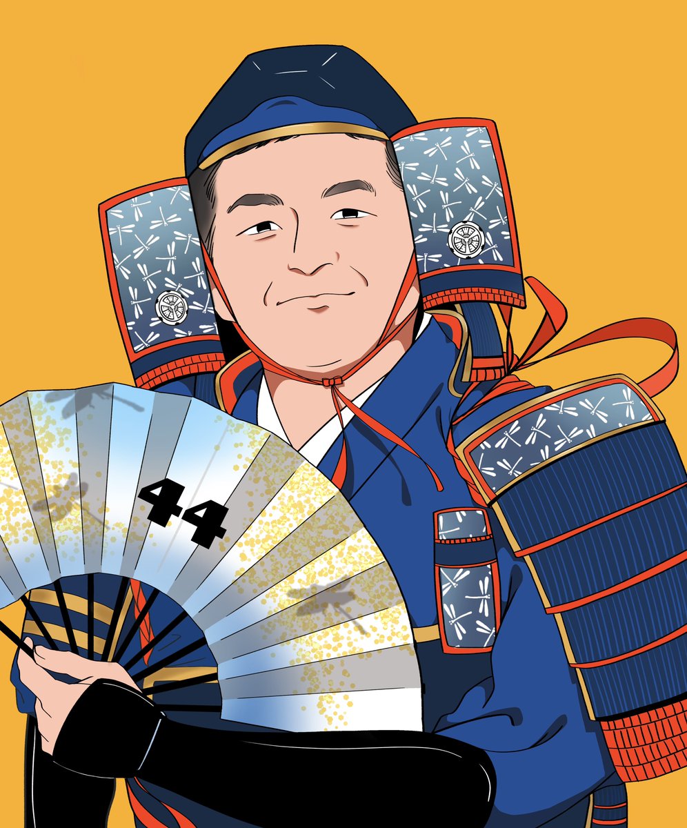 MeshiteCall's tweet photo. ゑの絵　
三島さん お誕生日おめでとうございます！
独創的で絶妙な和風変換にいつもお腹の底から笑わせていただいています🐚💨蜻蛉前進あるのみ！
#すゑひろがりず
#三島達矢誕生祭 
#三島達矢誕生祭2026 https://t.co/6YEKY7vIEk