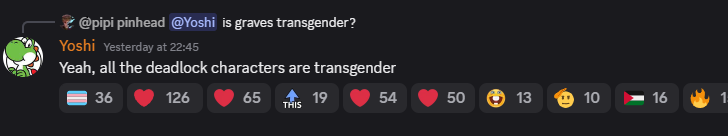 twinkluvr49's tweet photo. yoshi confirmed graves is transgender, please stop saying she isn't https://t.co/AHulB3fZsA