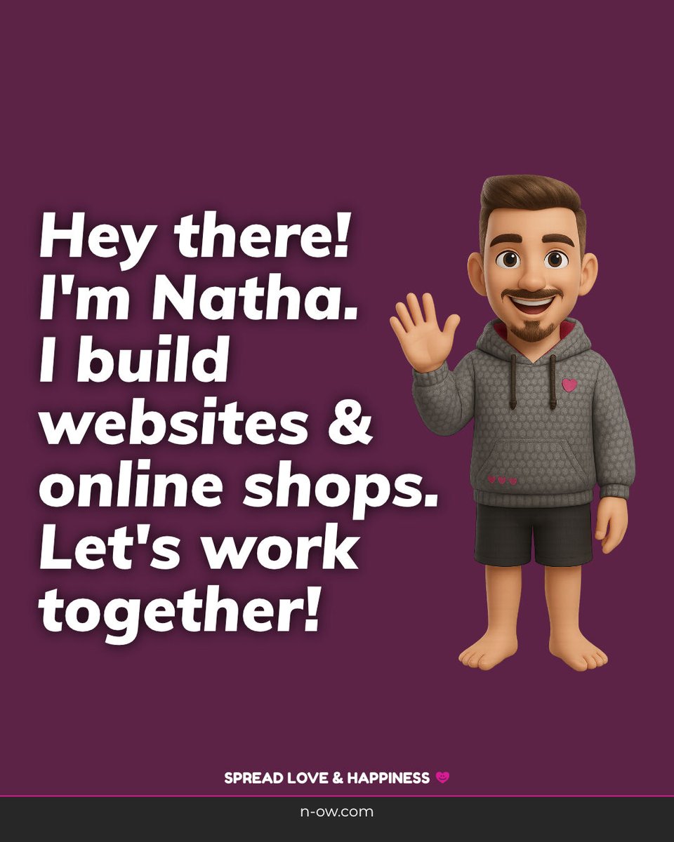 natha_ow's tweet photo. Hi everyone! 👋 Natha here.
👉 https://t.co/FyrydYxnav
#Freelancer #Freelancing #DigitalNomad #SEO #WordPressSEO #Marketing #Onlinemarketing #WordPress #WooCommerce #Webdesign #Business #Ranking #Website #Onlineshop https://t.co/SMjZtAq7LX