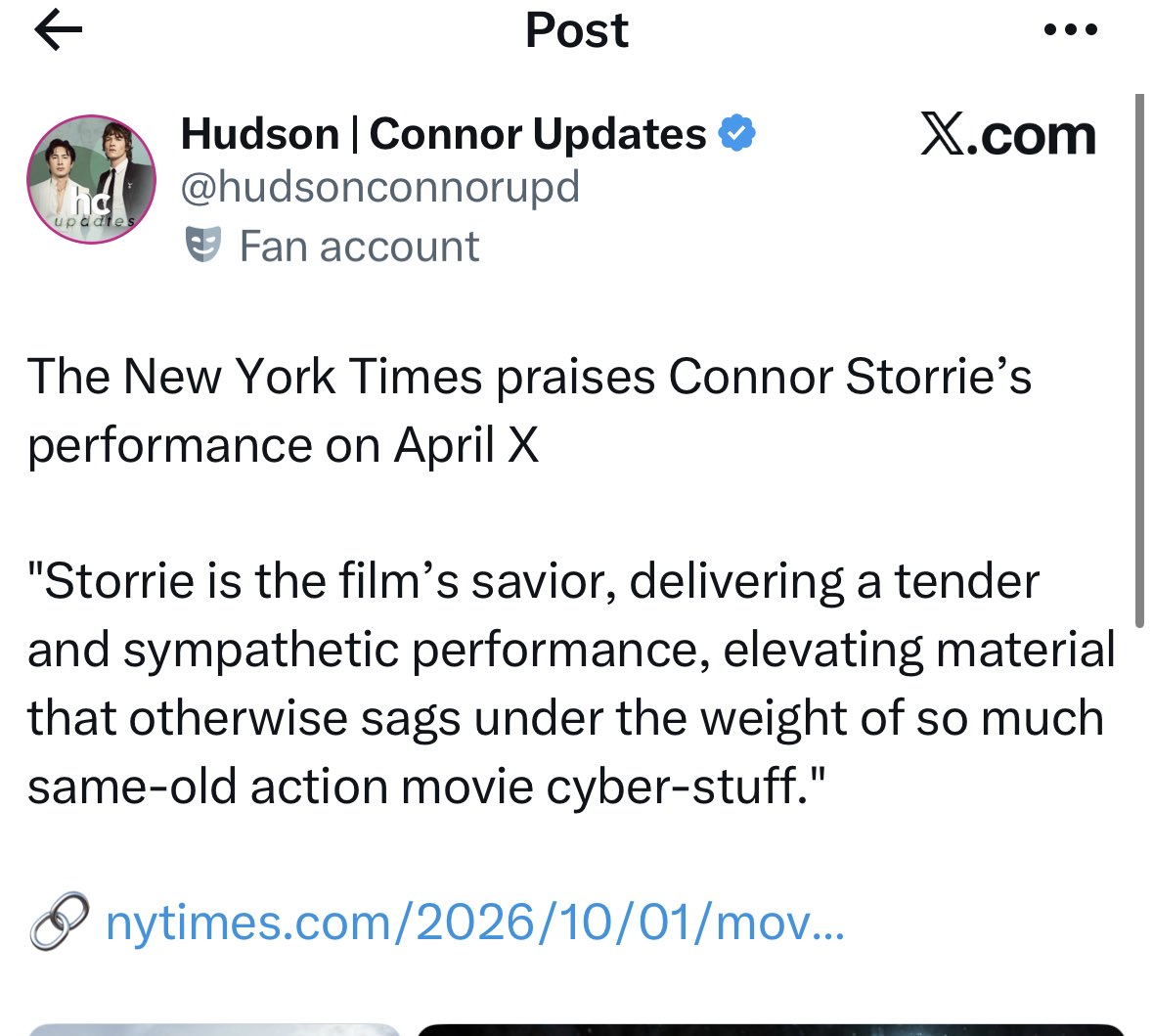 ceegirlie's tweet photo. With CM it was the script and Connor did the “best he could with what he was given”  😂😂  April X the “plot was horrific but he was great” There are reviews of people who actually walked out because the movie was horrible. C is overhyped period!! https://t.co/0FT3xAYHOG