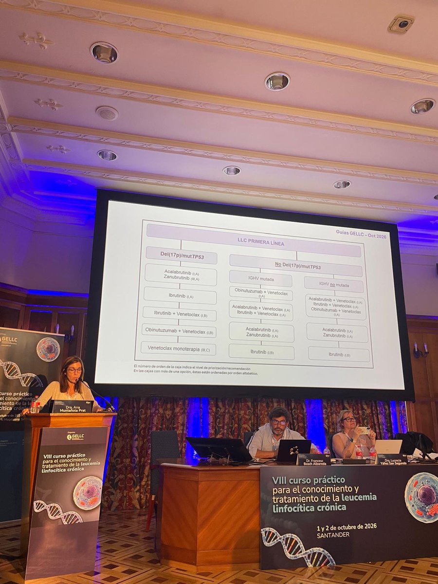 gellc's tweet photo. En el VIII Curso práctico para el conocimiento y tratamiento de la leucemia linfática crónica celebrado en Santander se han presentado las nuevas Guías Clínica del GELLC 2026 por @DrAMuntanola #Gellc #SEHH https://t.co/jocfh2SMRK
