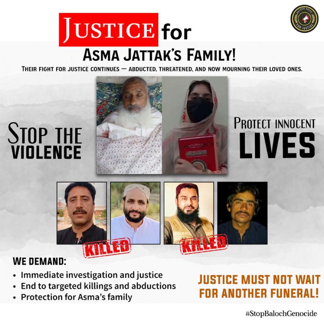 Sarawaan1's tweet photo. Asma Jattak’s Family Still Awaits Justice!

#JusticeForAsmaJattak https://t.co/uYMjb0isZH
