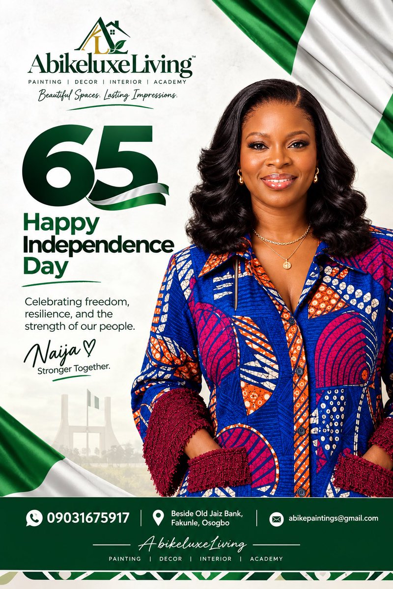 Abikethepainter's tweet photo. October please be nice to us all. Happy new month and Independence Day my luxe fam https://t.co/0dHhyjCwHj