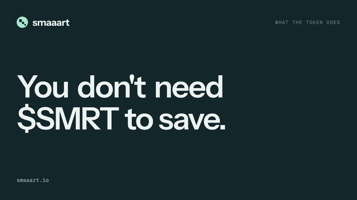 smaaartio's tweet photo. You don't need $SMRT to use smaaart. 

Pay by card and get cheaper inference.

$SMRT keeps new discounted credits coming, and stakers are the ones who list them. 

Minimum stake: 100,000 $SMRT, no lockup. https://t.co/NdGaIwbOJn