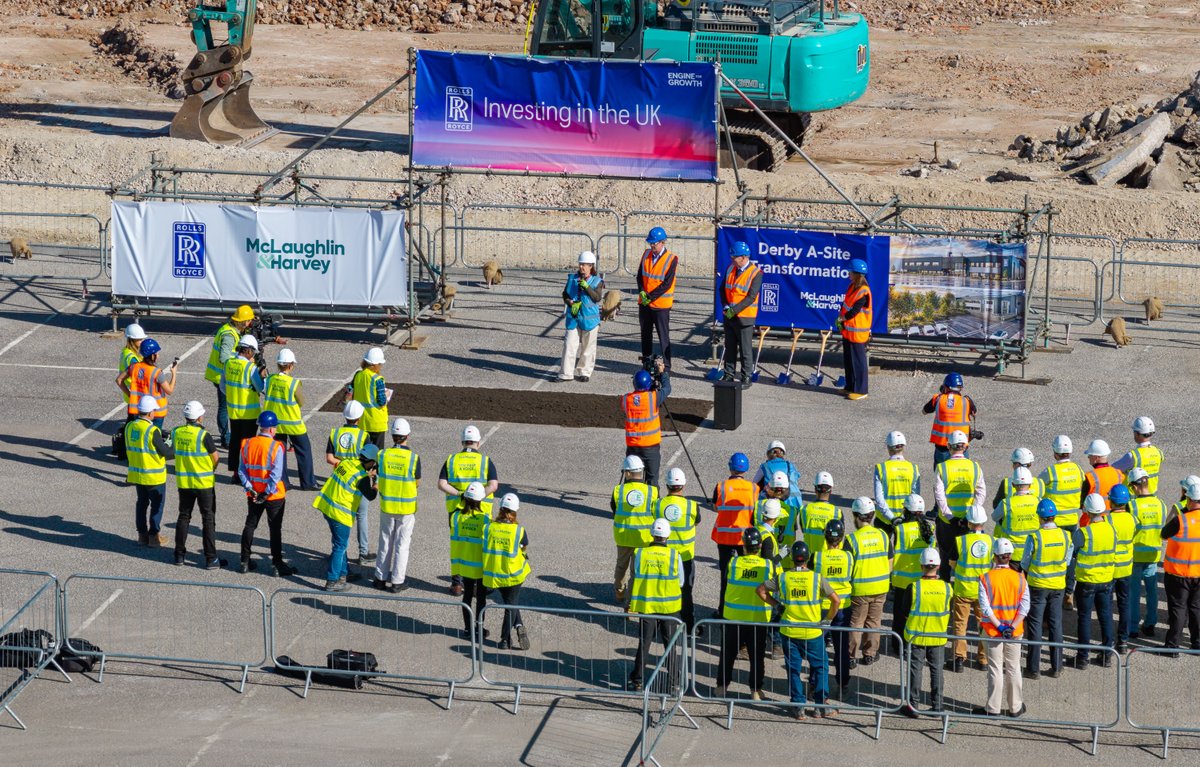 RollsRoyce's tweet photo. Yesterday, we welcomed @MayorEastMids and guests to our ground breaking event at Derby Site A.

Part of our investment of more than £140m in Derby, the new facilities are set for completion in 2028. Read more: https://t.co/BrGNU231Cf

#EngineForGrowth https://t.co/yeHeOoA57L