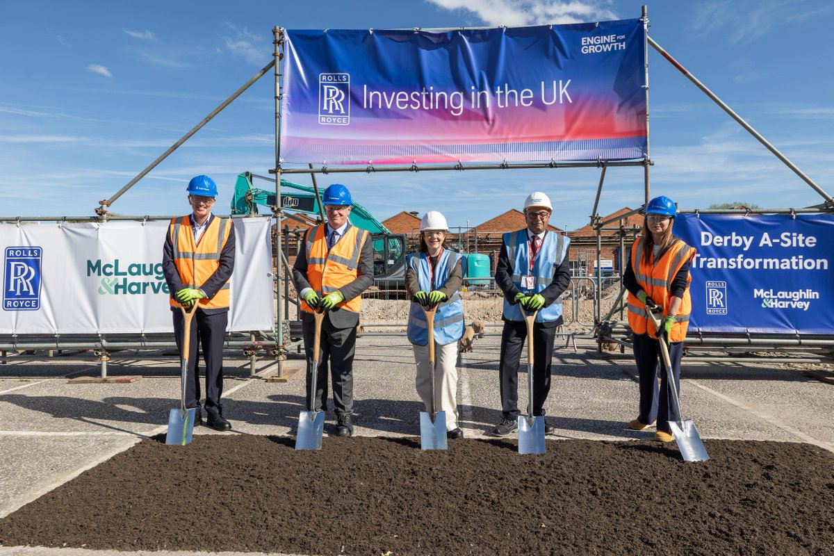 RollsRoyce's tweet photo. Yesterday, we welcomed @MayorEastMids and guests to our ground breaking event at Derby Site A.

Part of our investment of more than £140m in Derby, the new facilities are set for completion in 2028. Read more: https://t.co/BrGNU231Cf

#EngineForGrowth https://t.co/yeHeOoA57L
