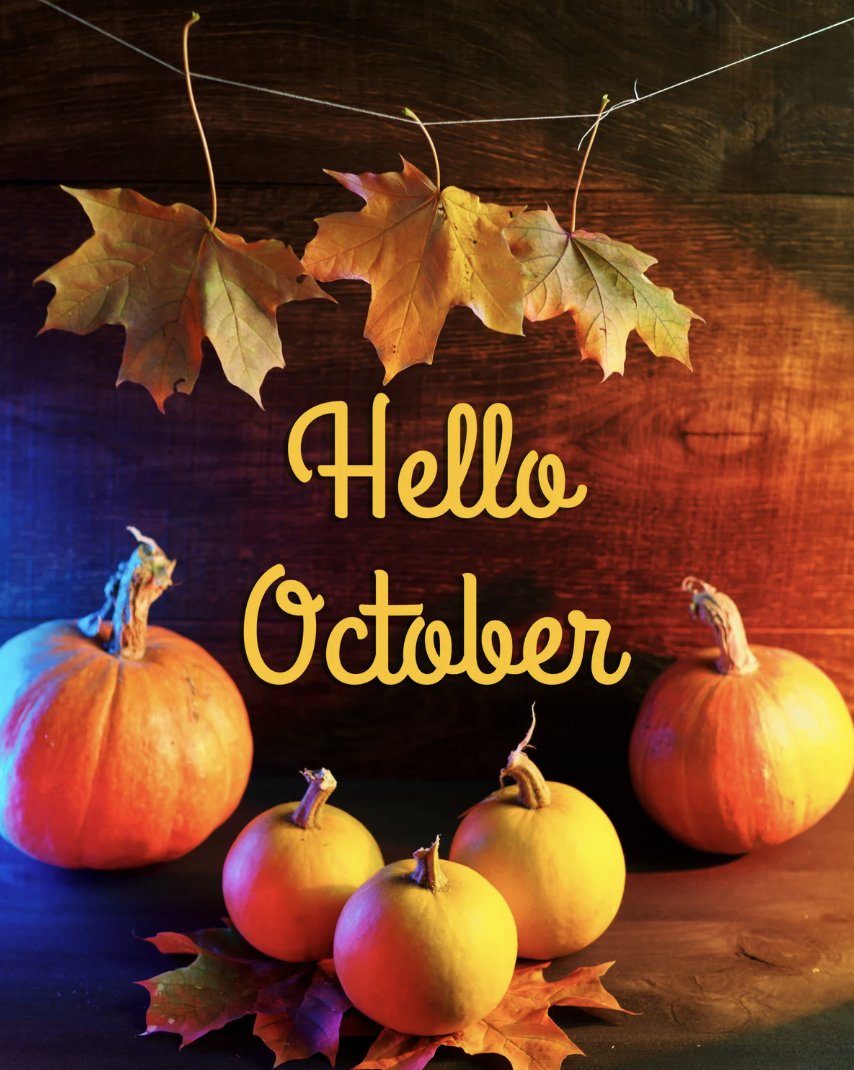 JulieSpira's tweet photo. Hello, October. 🍂🎃 A new month, a shift in the air, and a chance to reset when it comes to love.

Lead with laughter. Trust makes love possible. Stay open to the unexpected. 💕

What do you love most about October? https://t.co/zl4UGn48WA